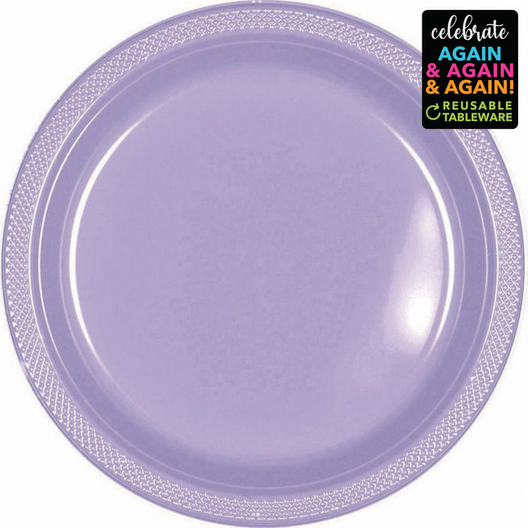 Premium Plastic Plates 26cm 20 Pack - Lavender Pack of 20