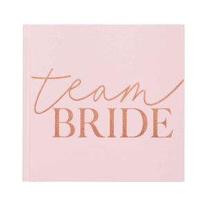 Hen Party Blush Velvet 'Team Bride' Guest Book