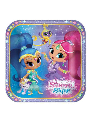 Shimmer and Shine 23cm Square Plates Pack of 8
