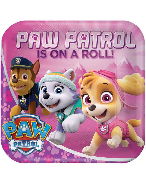 Girls Paw Patrol 23cm Plates Pack of 8