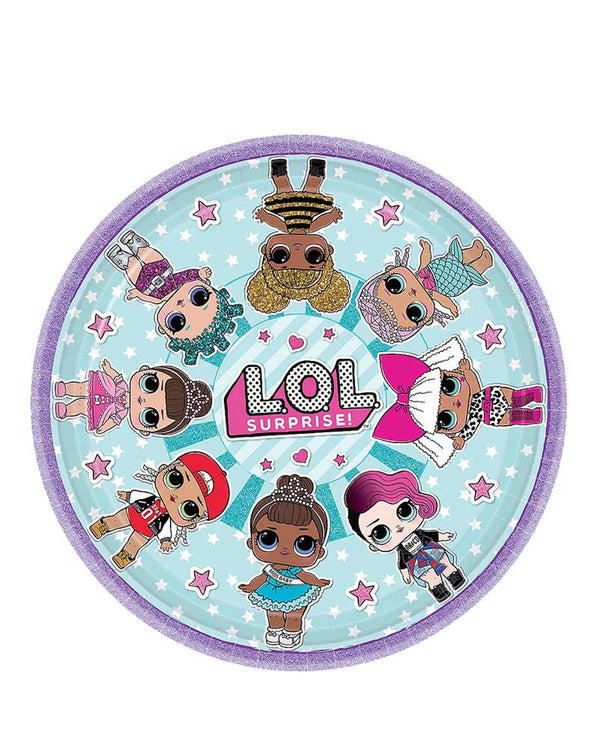 Lol Surprise 23cm Round Plate Pack of 8