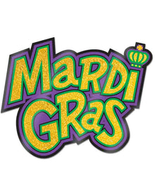 Mardi Gras Glittered Sign