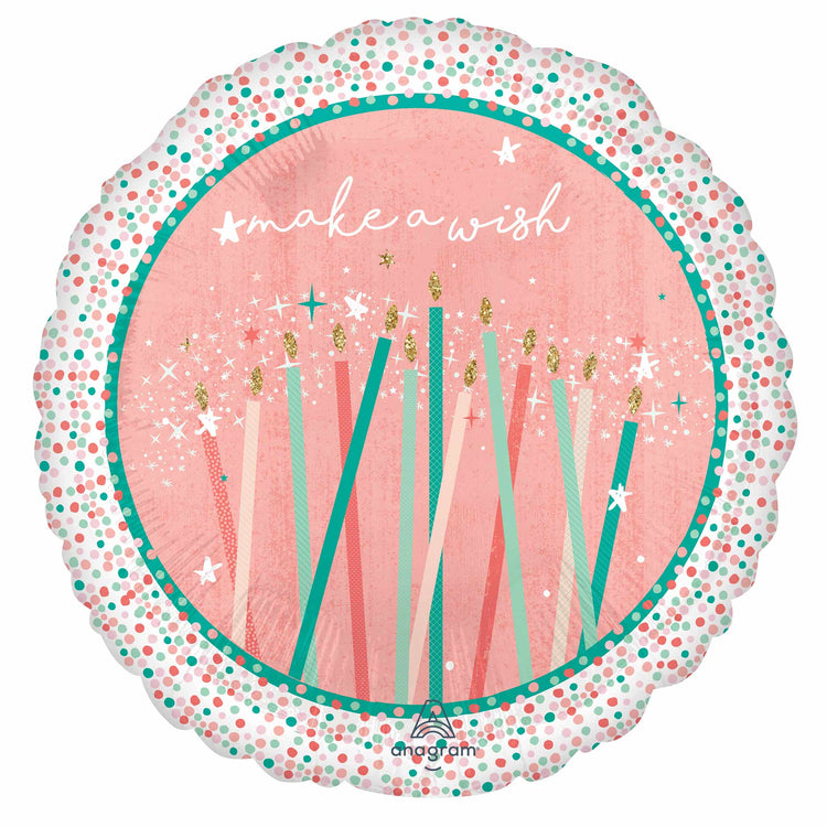 45cm Standard HX Happy Cake Day make a wish Balloon