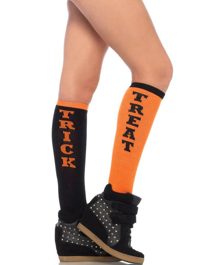 Trick or Treat Acrylic Knee Socks For Halloween