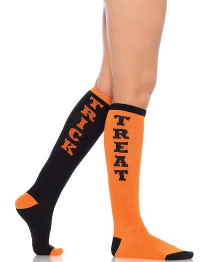 Trick or Treat Acrylic Knee Socks For Halloween