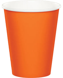 Sunkissed Orange Paper Cups 266ml Pack of 24