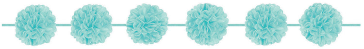 Fluffy Garland - Robins-Egg Blue Pack of 2