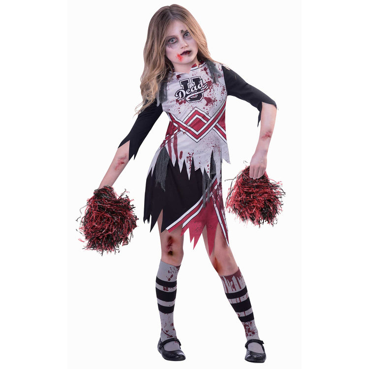 Zombie Cheerleader Girls Costume 9-10 Years