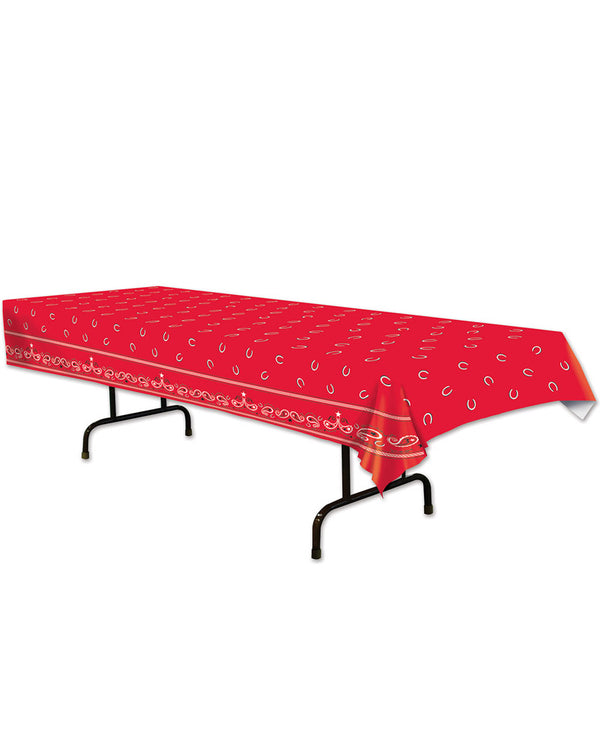 Red Bandana Western Tablecover