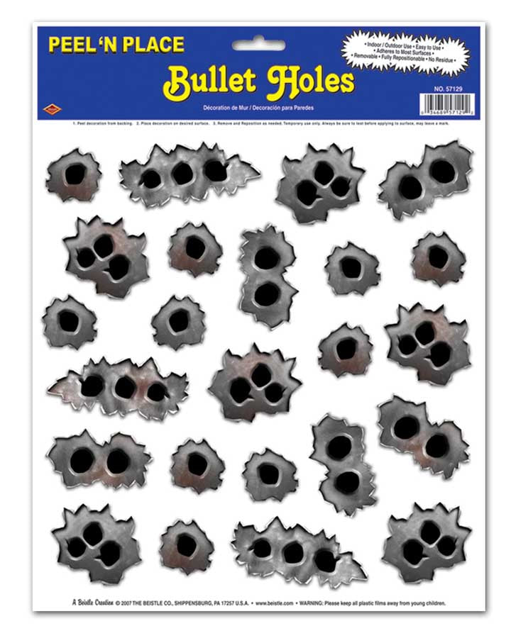 Bullet Holes Peel and Place