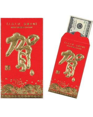 Asian Red Pocket Money Envelopes Pack of 8