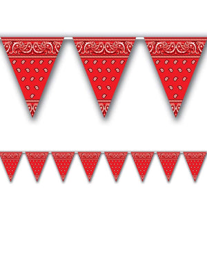 Red Bandana Pennant Banner