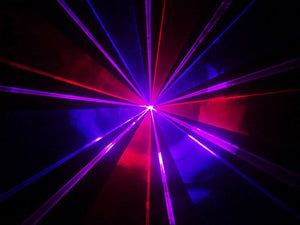 Pink Laser Disco Light 250mW and Smoke Machine 1L Party Set