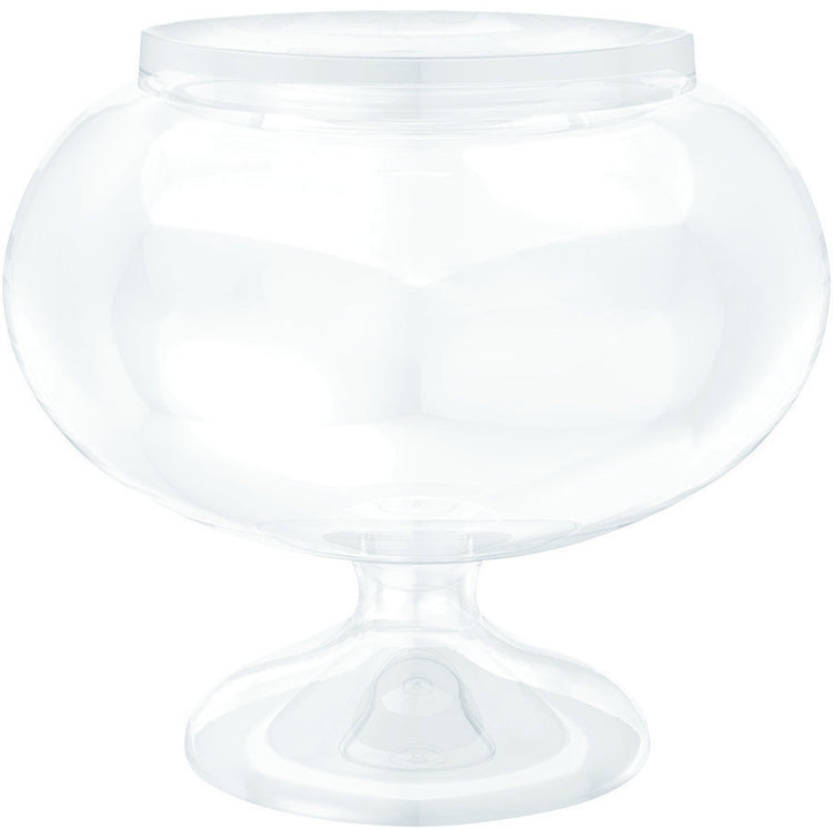 Clear Round Plastic Pedestal Jar 1.7L