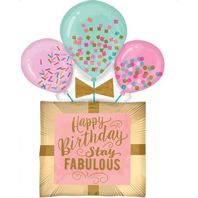 SuperShape XL Fabulous Happy Birthday Gift Balloon