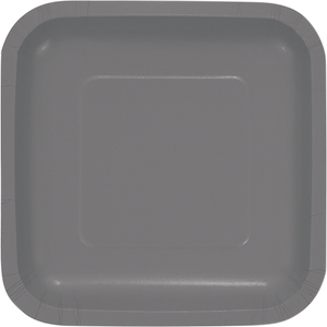 Glamour Gray Square Lunch Plates Paper 18cm Pack of 18