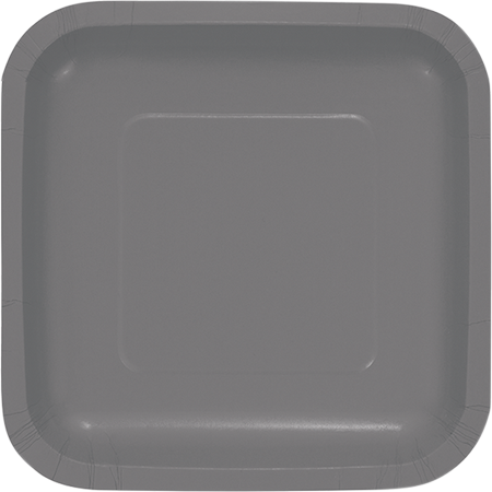 Glamour Gray Square Lunch Plates Paper 18cm Pack of 18