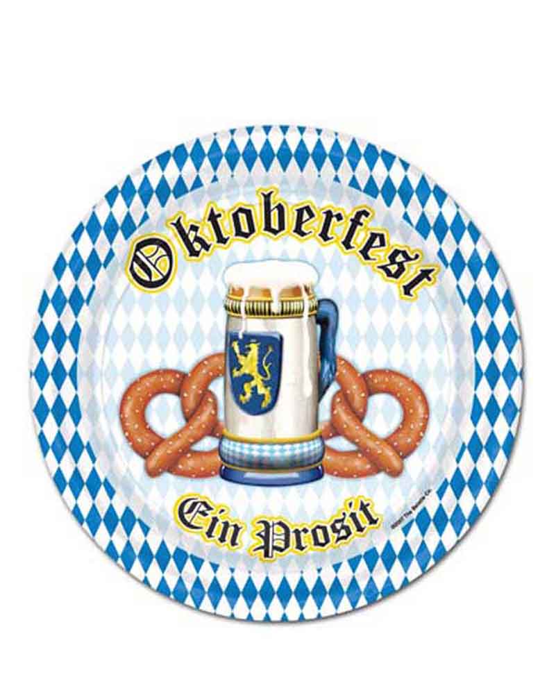 Oktoberfest 23cm Party Plates Pack of 8