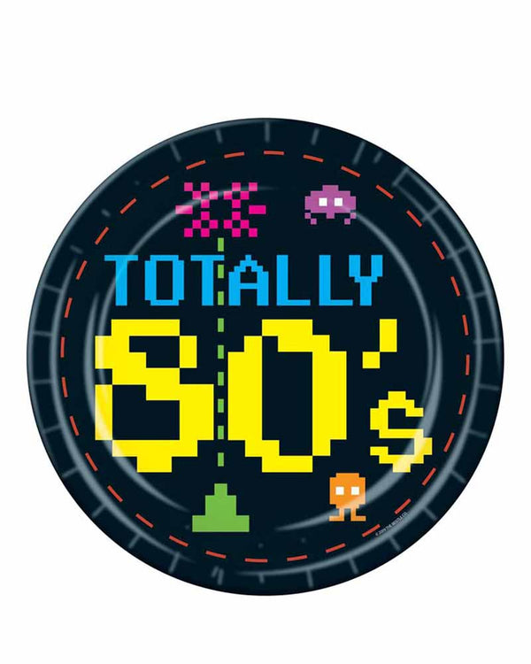 Totally 80s 23cm Party Plates Pack of 8
