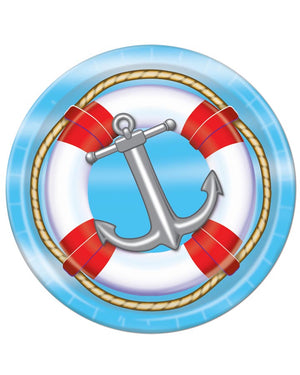 Nautical 23cm Party Plates Pack of 8