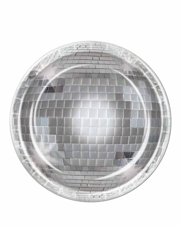 70s Disco Ball 23cm Party Plates Pack of 8