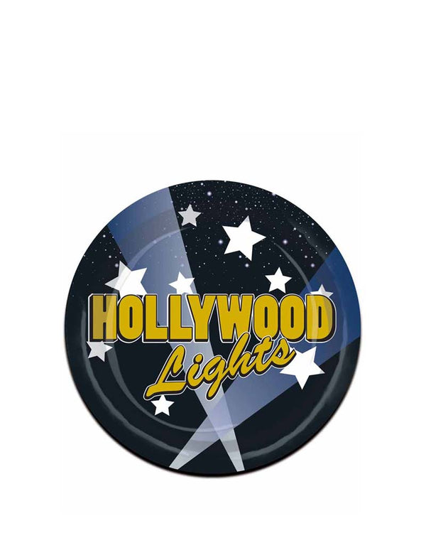 Hollywood Lights 18cm Party Plates Pack of 8