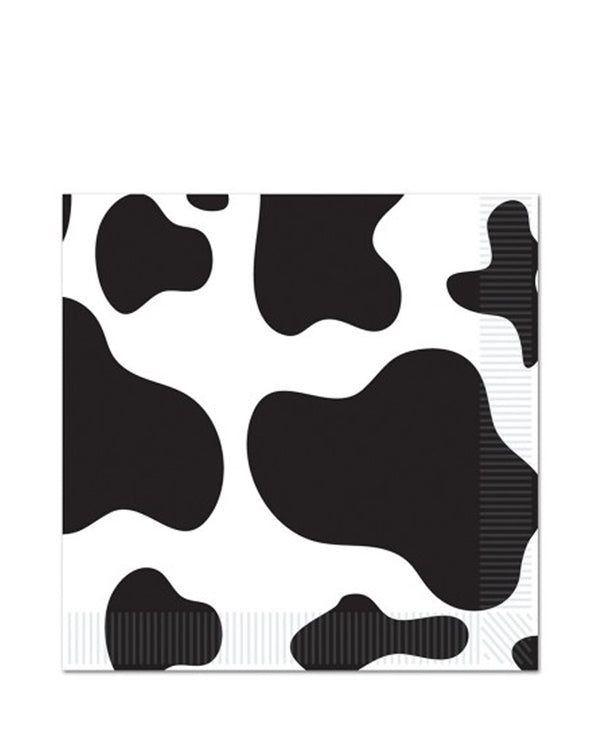 Cow Print Lunch Napkins Pack of 16