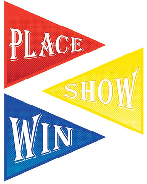 Win Place or Show Cutouts Pack of 3