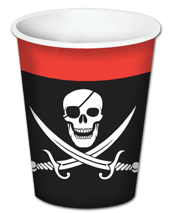 Pirate 266ml Party Cups Pack of 8