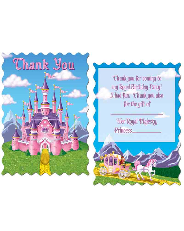 Princess Party Thank You Notes Pack of 8