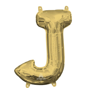 Letter J White Gold Balloon