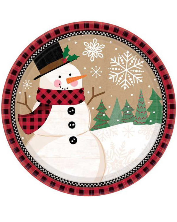 Christmas Winter Wonder 27cm Party Plates Pack of 8