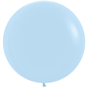 Sempertex 60cm Pastel Matte Blue Latex Balloons 640 3PK Pack of 3