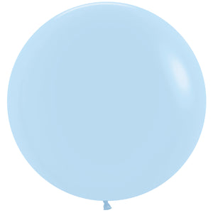 Sempertex 60cm Pastel Matte Blue Latex Balloons 640, 3PK Pack of 3