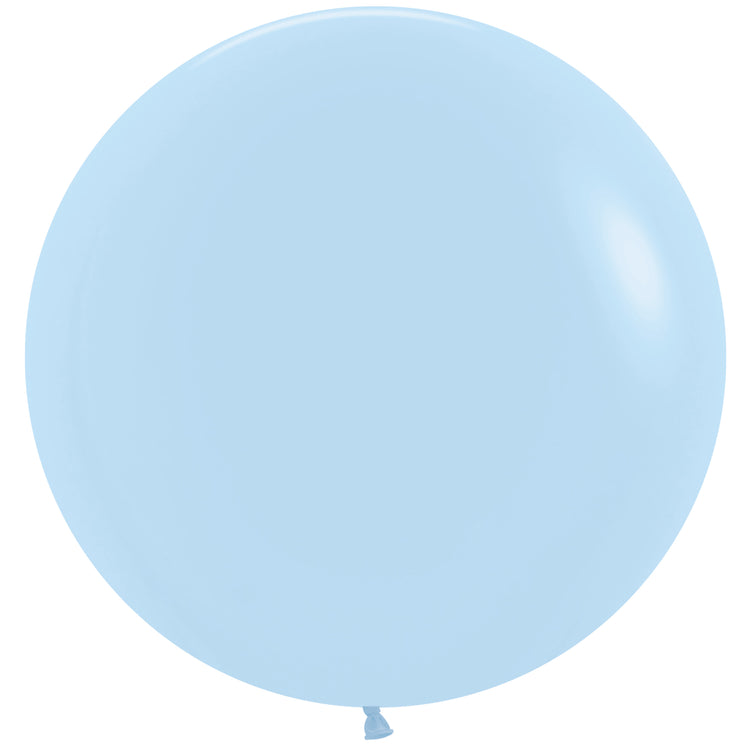 Sempertex 60cm Pastel Matte Blue Latex Balloons 640, 3PK Pack of 3