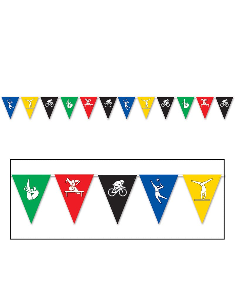 International Summer Sports Pennant Banner