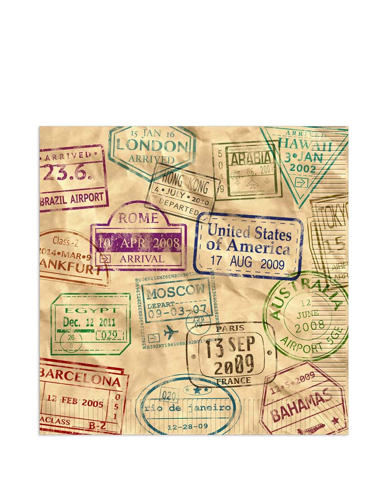Around the World Luncheon Napkins Pack of 16