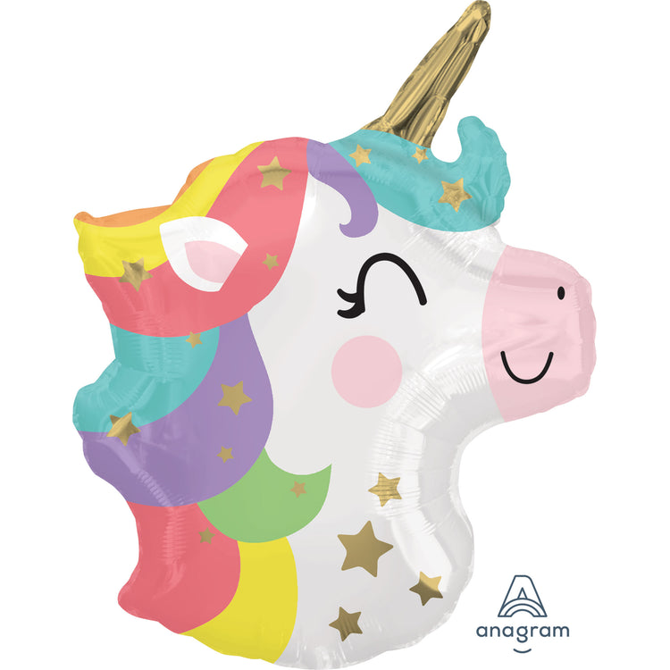 Standard Shape XL Baby Unicorn Head Balloon