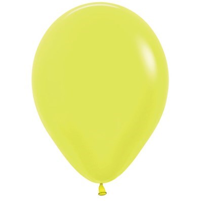 Sempertex 30cm Neon Yellow Latex Balloons, 100PK Pack of 100