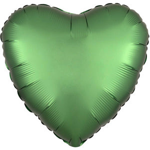 45cm Standard HX Satin Luxe Emerald Heart Balloon