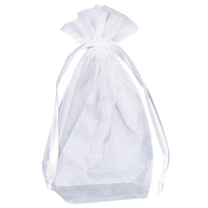Box Bottom Container Organza - White Pack of 12