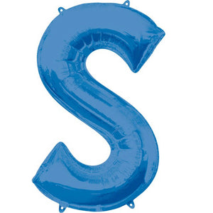 SuperShape Letter S Blue Balloon