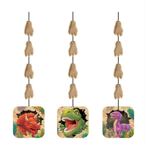 Dinosaur Hanging Cutout Decorations Pack of 3