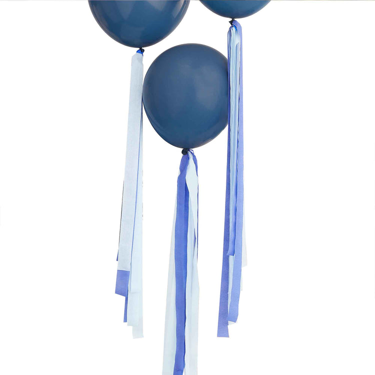 Mix It Up Balloon Tails Streamers Blue Pack of 4