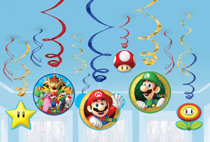 Super Mario Brothers Swirl Pack of 12