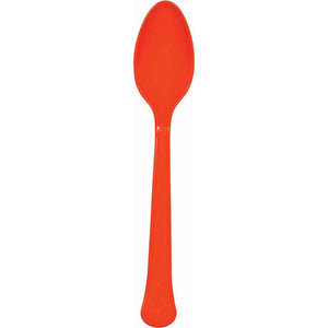 Premium Spoons 20 Pack Orange - Extra Heavy Weight Pack of 20