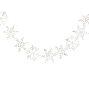Let It Snow Snowflake Christmas Garland 2m