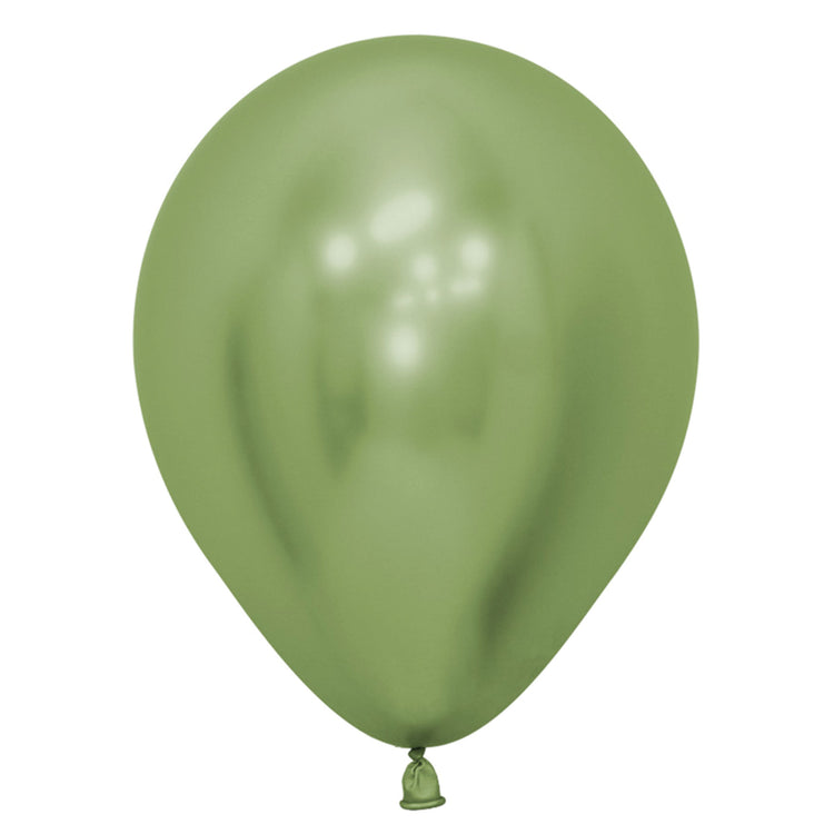Sempertex 12cm Metallic Reflex Lime Green Latex Balloons 931 Pack of 50