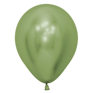 Sempertex 30cm Metallic Reflex Lime Green Latex Balloons 931 50PK Pack of 50