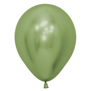 Sempertex 30cm Metallic Reflex Lime Green Latex Balloons 931, 50PK Pack of 50